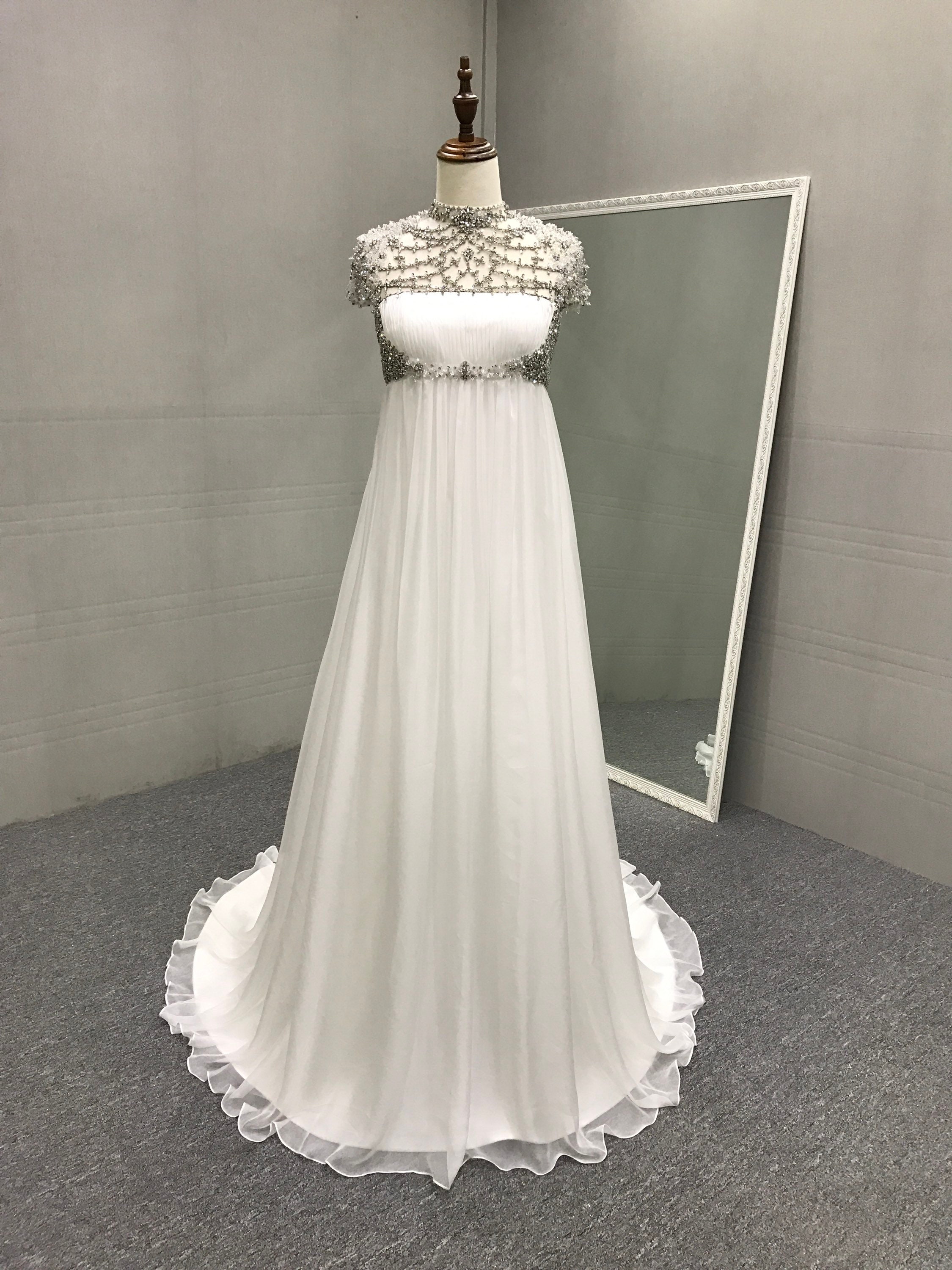 Marys Bridal MB2115 Cutout Back Empire Waist Wedding Dress -  MadameBridal.com