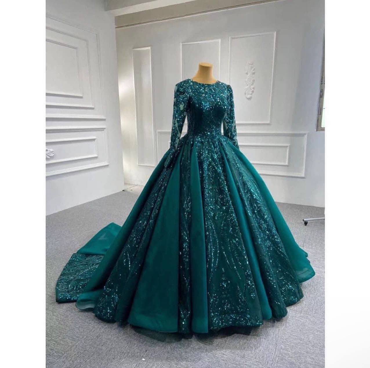 Green nikah cheap dress