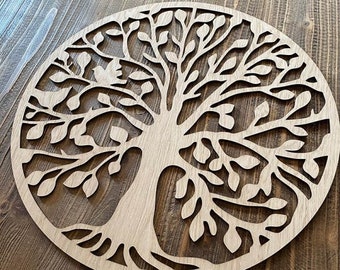 Wooden tree of life wall art