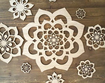 Multi mandala en bois FLORAL