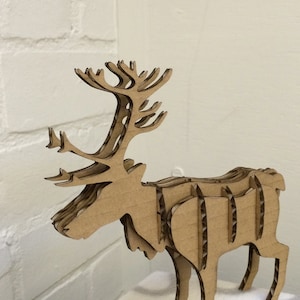 3d Puzzle Laser cut  Reindeer