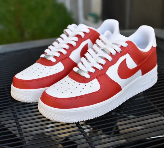 AF1 Custom Red AF1 Custom Hand Paint 