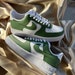 AF1 custom - Green- AF1 custom - Hand Paint Shoes - Custom Air Force 1's (AF1s) - af1 customs - custom - Women Men Youth shoes