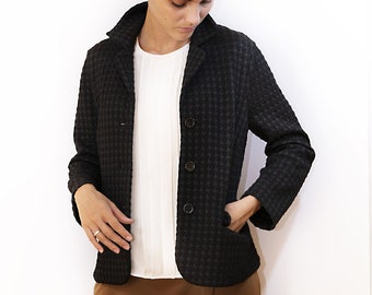 Blazer femme noir, blazer recadré, veste élégante, vêtements de bureau pour femmes, maillot décontracté Balzer