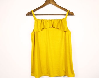 Sleeveless Top, Women's casual Wear, Oversized top with thin straps, loose jersey Top