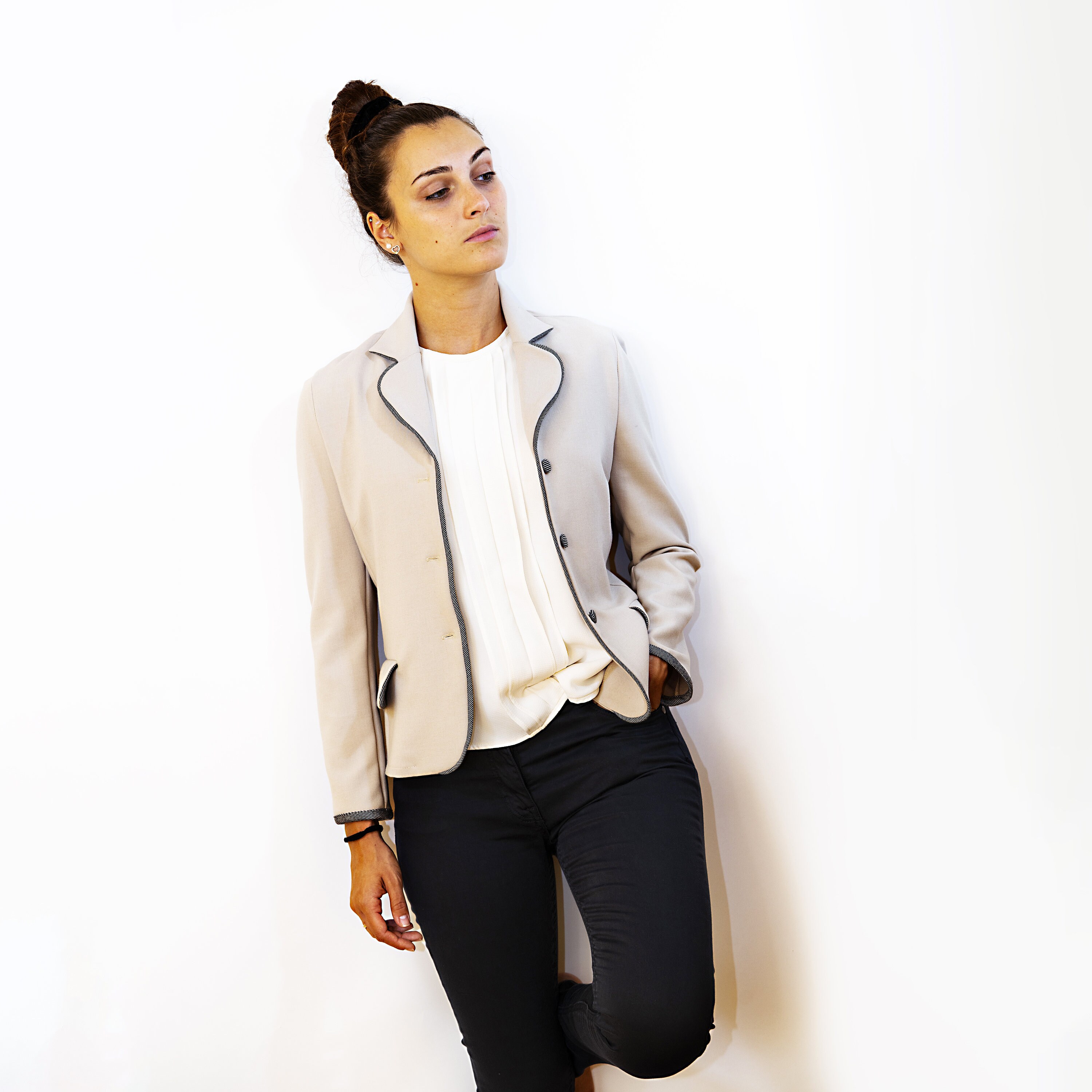 Blazer Light Wool Blazer Fitted Jacket 