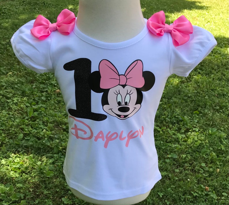 Minnie Mouse Birthday Outfit Personalized Tutu and Shirts Etsy