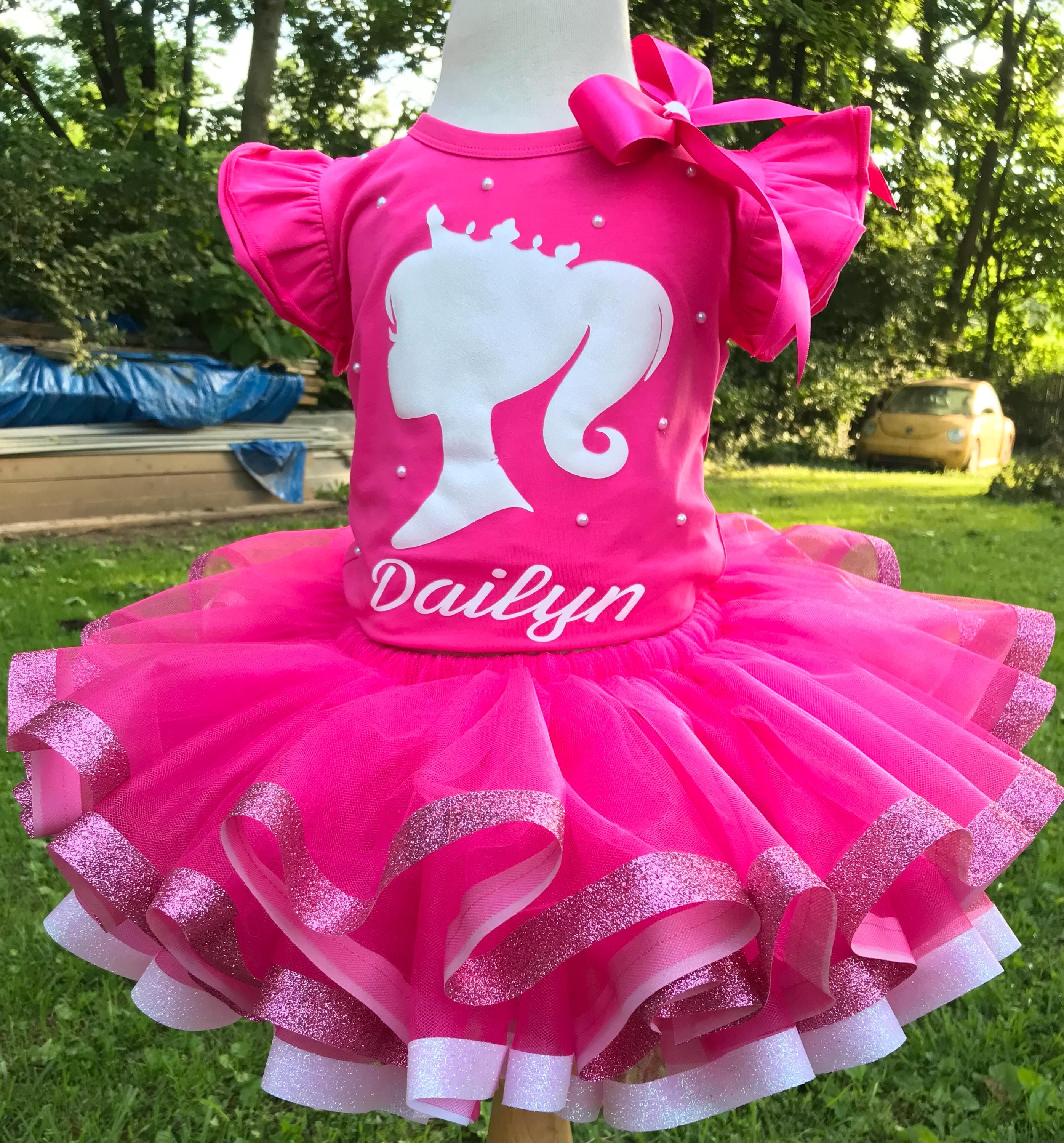 Barbie Costume A Vestitino Vestito Rosa Per Bambina Barbie Vestito