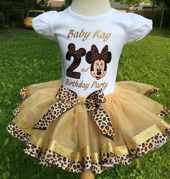 Minnie Mouse Birthday, Leopard Minnie, 1st Birthday Outfit