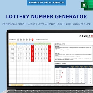 Szablon generatora liczb loterii w programie Excel – Powerball, Mega Millions, Lotto America, Cash4Life, Lucky for Life | Losowy wybór biletów