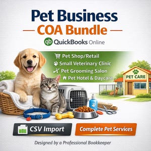 May include: An advertisement for a pet business COA bundle, featuring a golden retriever puppy and a gray tabby cat. The image includes a pet shop, veterinary clinic, grooming salon, and pet hotel icons. Text includes "CSV Import" and "Complete Pet Services."