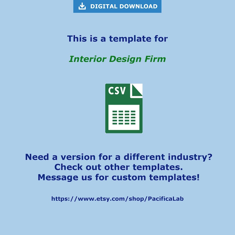 Interior Design Chart of Accounts for Quickbooks Online | COA Template ...
