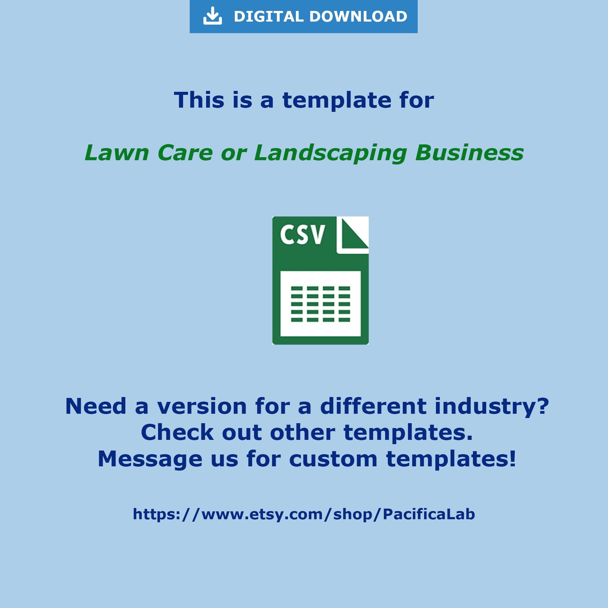 Landscaping Business Chart of Accounts for Quickbooks Online | COA ...