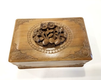 walnut wooden jewellery box keepsake box full hand carved ring box jewelry organizer box trinket box decorative treasury box gifts for her