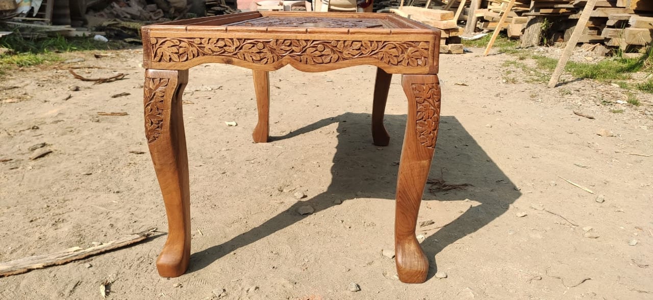 Walnut Wooden Coffee Table Tea Table Center Table Hand Carved
