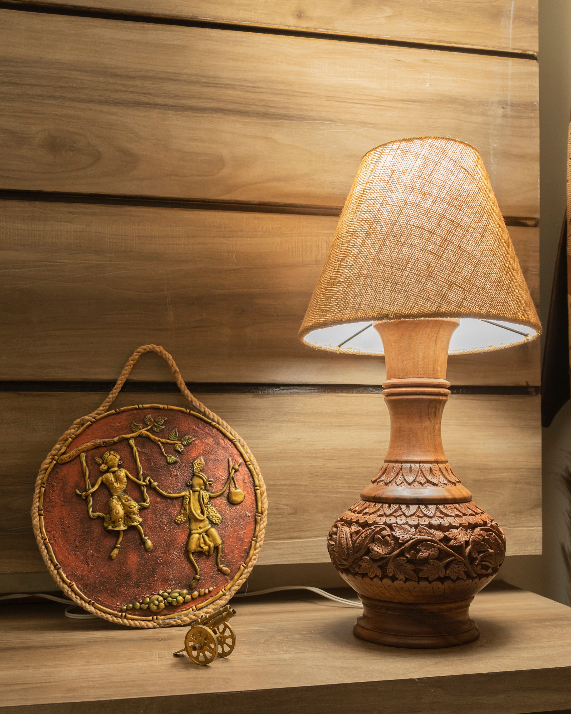 Rustic Bean Pot Lamp - French Country Table Lamps for Entryway Console ...