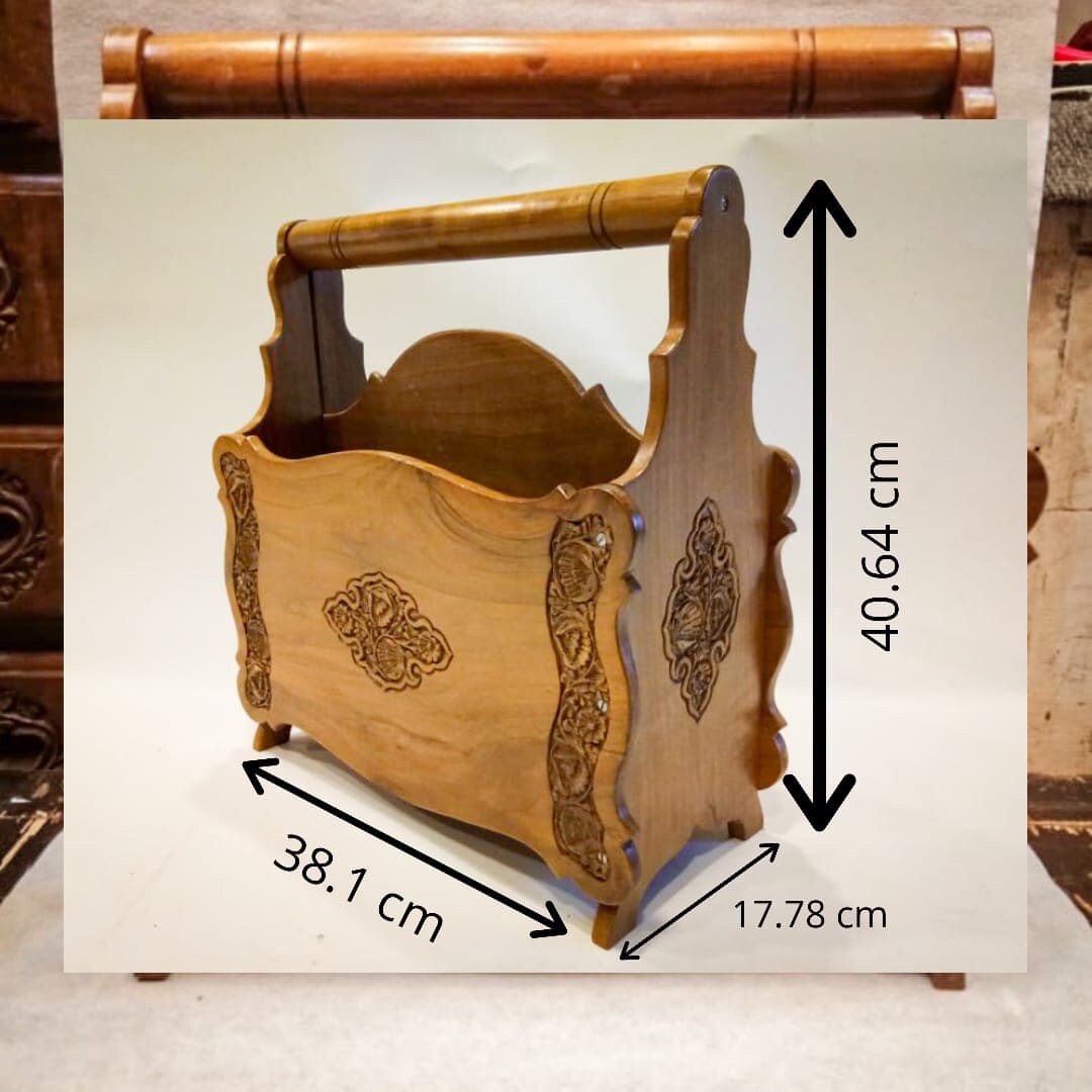 Walnut Wood Newspaper Holder/magazine Holder/paper/magazine/file