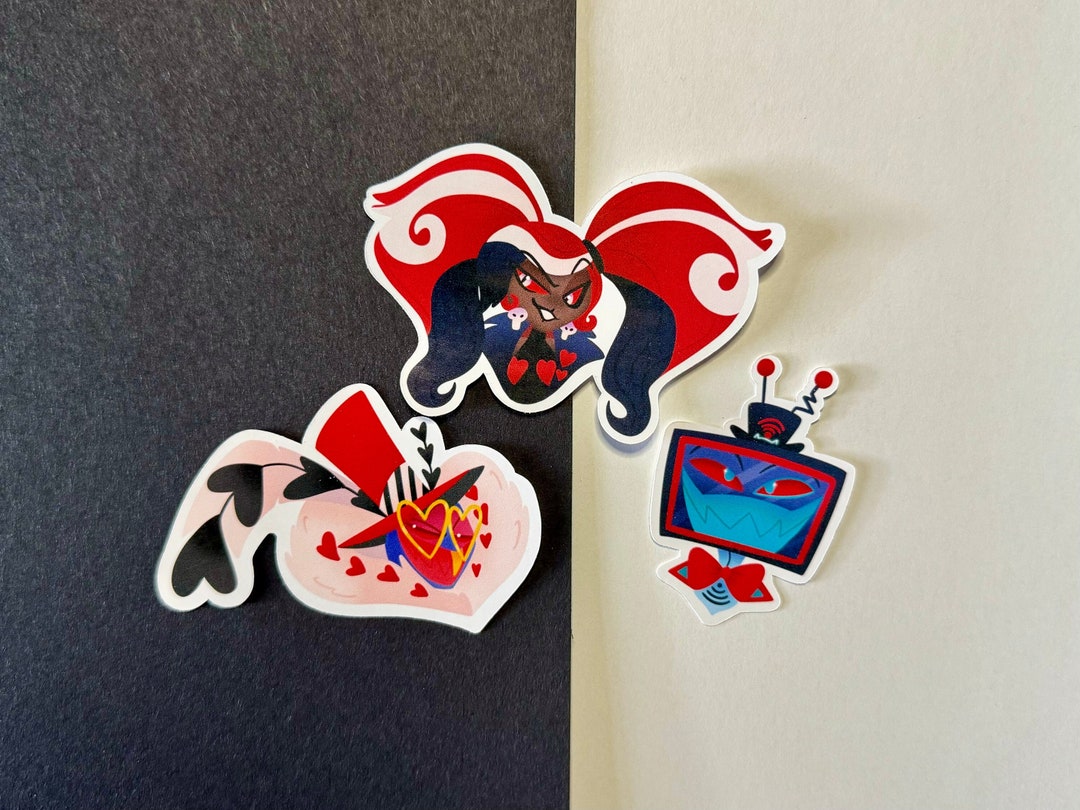 Hazbin Hotel Stickers: the Vees - Glossy Fanart - Etsy UK