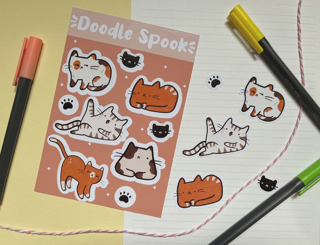 Unamused Cats Sticker Sheet | Cute Planner Stickers - Etsy