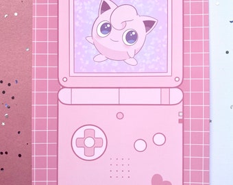 Pummeluff Gameboy A5 Kunstdruck | Retro Pokémon Dekor