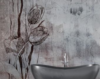 Pastel Painted Wallpaper: Scandinavian Peel and Stick Wall Art
