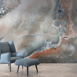 Grey Marble Wall Mural: Peel and Stick Removable Wallpaper