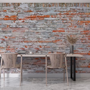 Red Brick Wall Wallpaper: Old Style, Peel and Stick, Removable