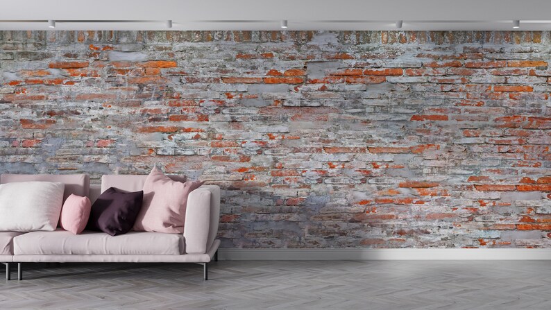 Red Brick Wall Wallpaper: Old Style, Peel and Stick, Removable image 5
