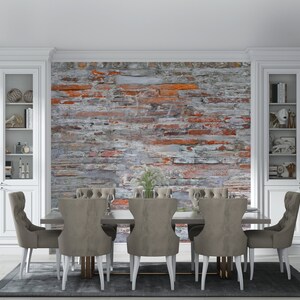 Red Brick Wall Wallpaper: Old Style, Peel and Stick, Removable image 3