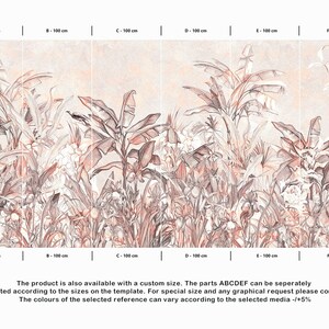 Pink Tropical Wallpaper Mural: Banana Leaf Peel & Stick image 6