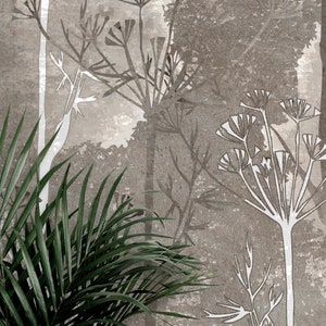 Monochrome Bäume Wallpaper: Schälen und Aufkleben Wandbild
