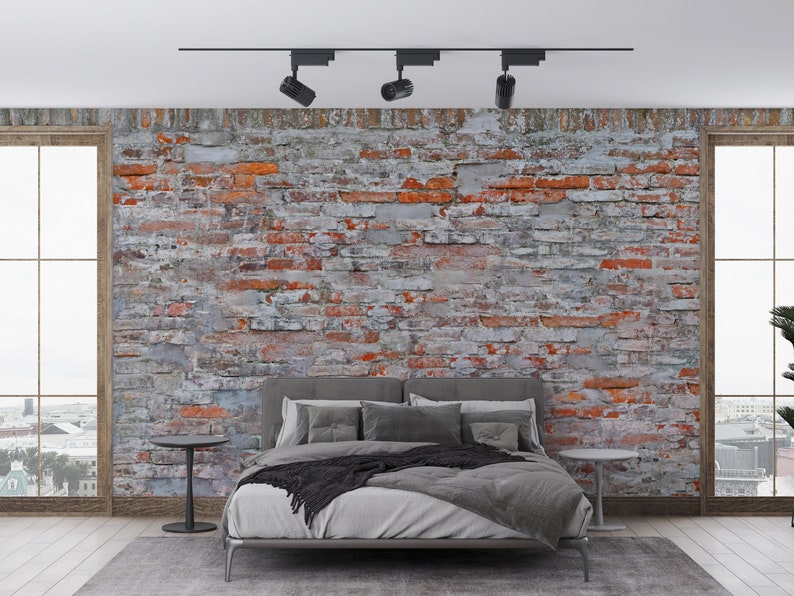 Red Brick Wall Wallpaper: Old Style, Peel and Stick, Removable image 2