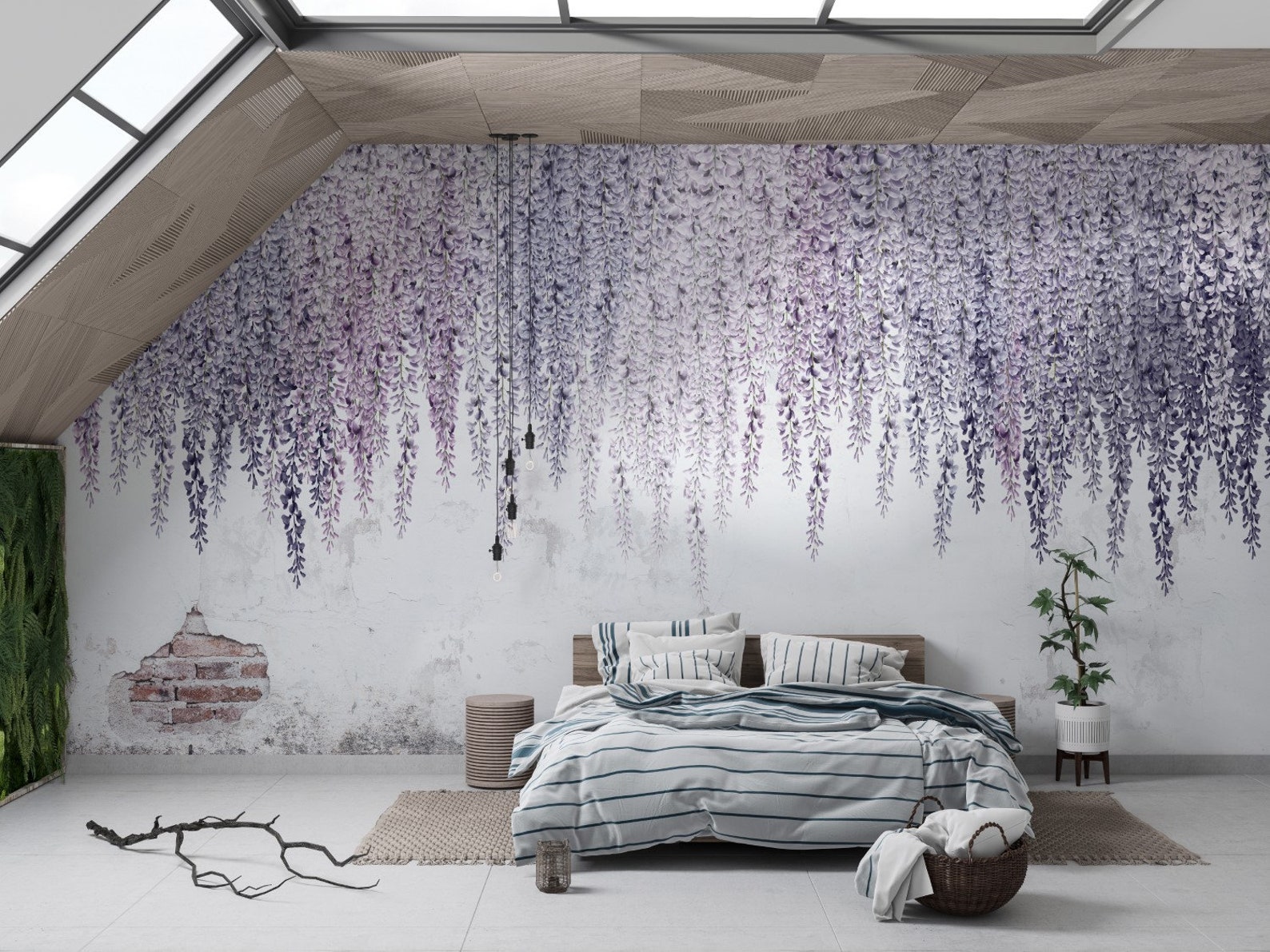 Beautiful Wisteria Vine Hanging Wisteria Wallpaper Wisteria | Etsy