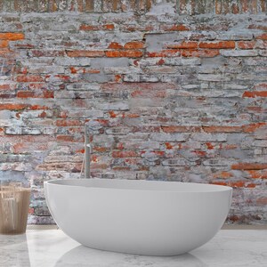 Red Brick Wall Wallpaper: Old Style, Peel and Stick, Removable image 4