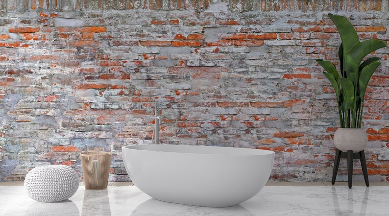 Red Brick Wall Wallpaper: Old Style, Peel and Stick, Removable image 4