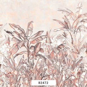 Pink Tropical Wallpaper Mural: Banana Leaf Peel & Stick image 5