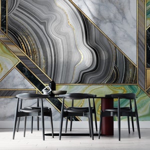 Abstract Marble Wallpaper, Self Adhesive Peel and Stick Wall Sticker Wall Decoration Removable
