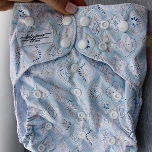 Babygenix Medi Mosaic Reusable Pocket Cloth Diaper – Adjustable, Leak-Proof & Eco-Friendly | Fits Babies 8-55+ lbs |