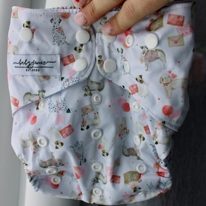 Babygenix Puppy Love Reusable Pocket Cloth Diaper – Adjustable, Leak-Proof & Eco-Friendly | Fits Babies 8-55+ lbs |
