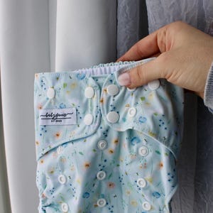 Babygenix Blume Reusable Pocket Cloth Diaper – Adjustable, Leak-Proof & Eco-Friendly | Fits Babies 8-55+ lbs |