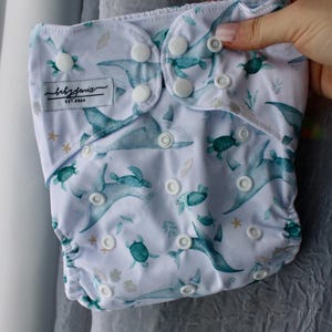 Babygenix Oceanic Reusable Pocket Cloth Diaper – Adjustable, Leak-Proof & Eco-Friendly | Fits Babies 8-55+ lbs |