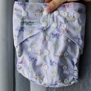 Babygenix Floral Dinos Reusable Pocket Cloth Diaper – Adjustable, Leak-Proof & Eco-Friendly | Fits Babies 8-55+ lbs |