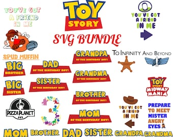 Toy Story SVG Bundle, Woody Svg Files for Cricut, Toy Story Png, Buzz Lightyear Svg for Shirts