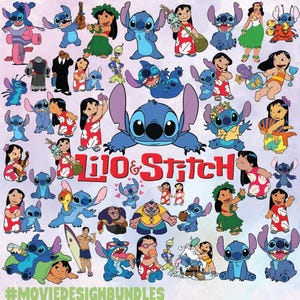 Lilo e Stitch svg, bundle di Stitch, clipart di Stitch, PNG di Stitch, Lilo e Stitch svg, Cricut svg, silhouette svg, Stitch a strati per magliette
