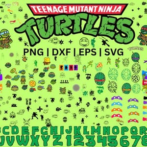 1200+ Files,Mega Bundle, Ninja Turtles Bundle, Cricut, Silhouette, Ninja Turtles SVG PNG Clipart Bundle | Instant Download