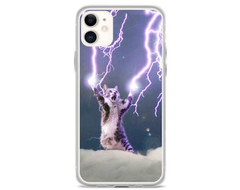 Laser Cat Thunder Cat Funny Lightning Kitty Furious & Furry iPhone SE (2020) / 7 / 8 / XS / XR / 11 / 11 Pro / 12 / 12Pro Case