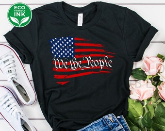Patriotic We The People Vintage USA Flag Liberty Freedom Shirt / Sweatshirt / Long Sleeve / Hoodie / Kids