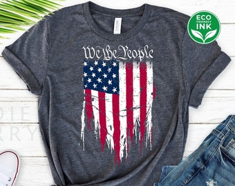 We The People Vintage Retro USA Flag Patriotic Freedom Shirt / Sweatshirt / Long Sleeve / Hoodie / Kids
