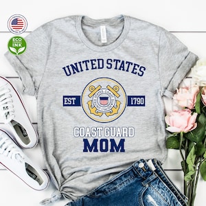 US Coast Guard Mom Shirt, Womens Proud, Military Pride Shirt / T-shirt / Sweatshirt / Long Sleeve / Hoodie