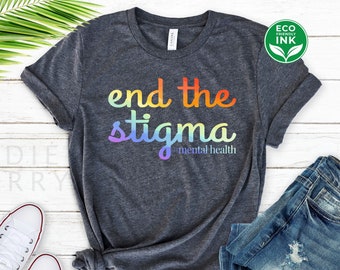 Mental Health Matters Shirt Rainbow Boho Cool End The Stigma Shirt / Sweatshirt / Long Sleeve / Hoodie / Kids